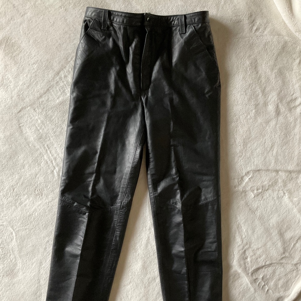 Black Vintage Leather pants